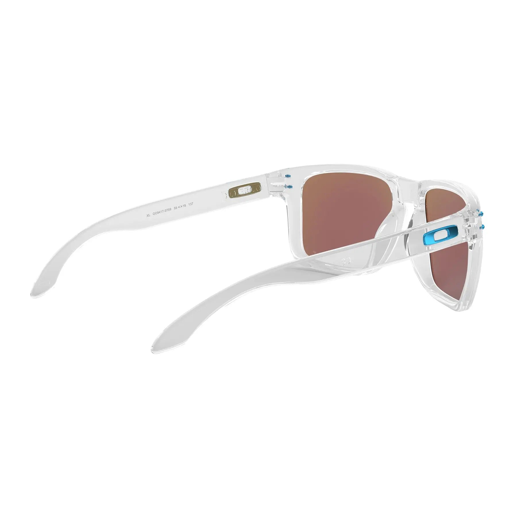 Oakley Holbrook XL Sunglasses Polished Clear / Prizm Sapphire Iridium Polar Lens - FREE UK Shipping, FREE 365 Day Returns | Moto Central