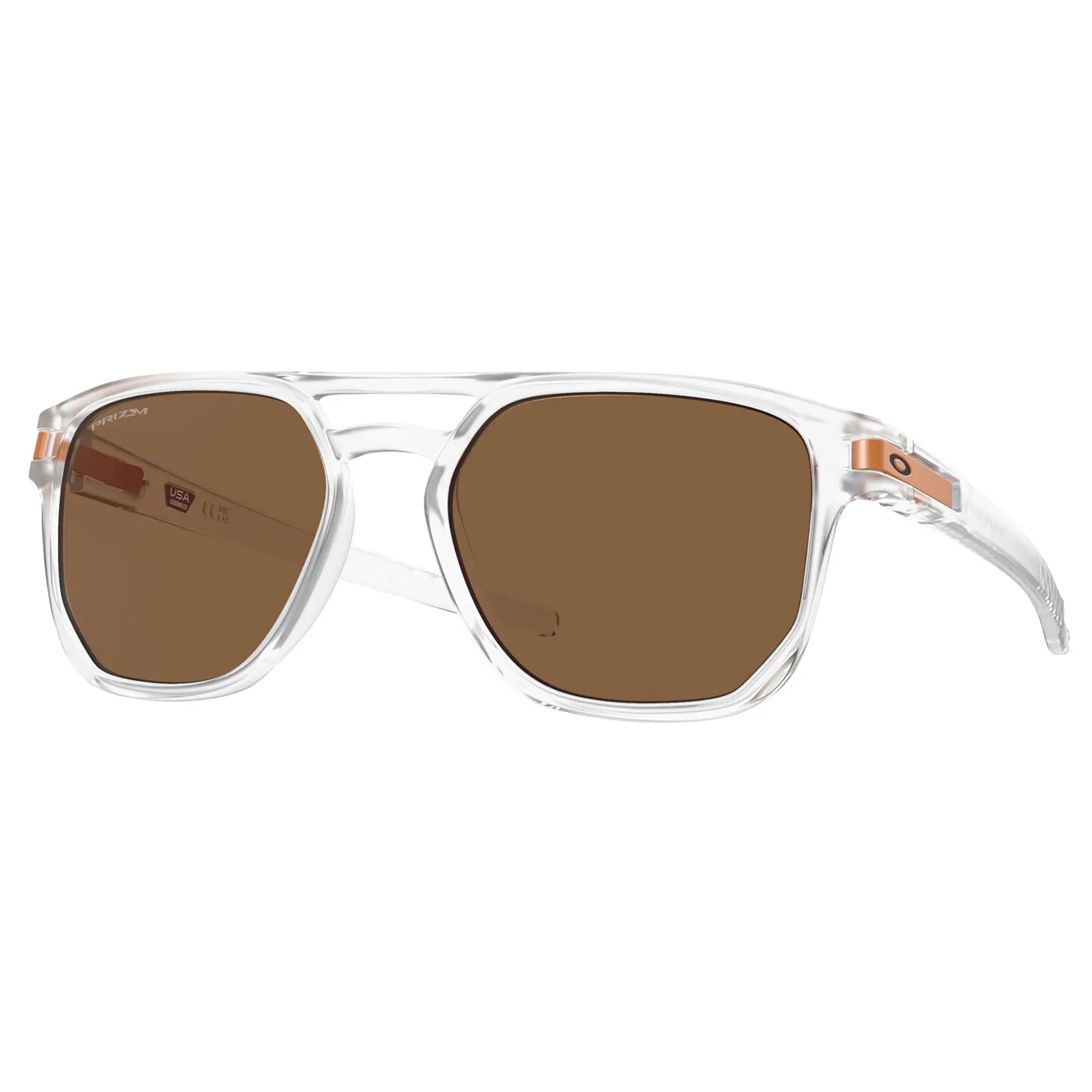 Oakley Latch Beta Sunglasses Matt Clear / Prizm Bronze Lens - FREE UK Shipping, FREE 365 Day Returns | Moto Central