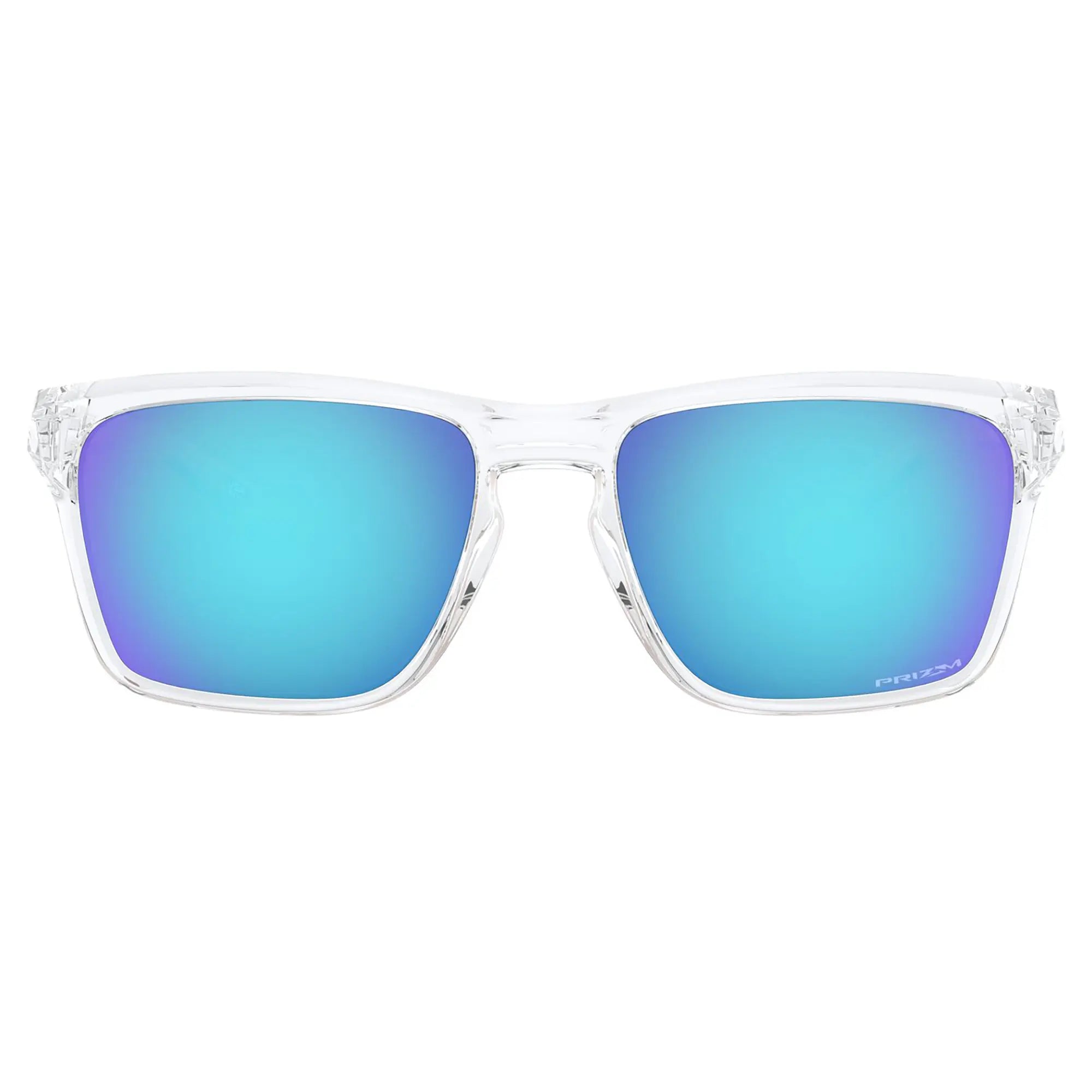 Oakley Sylas Sunglasses Polished Clear / Prizm Sapphire Lens - FREE UK Shipping, FREE 365 Day Returns | Moto Central