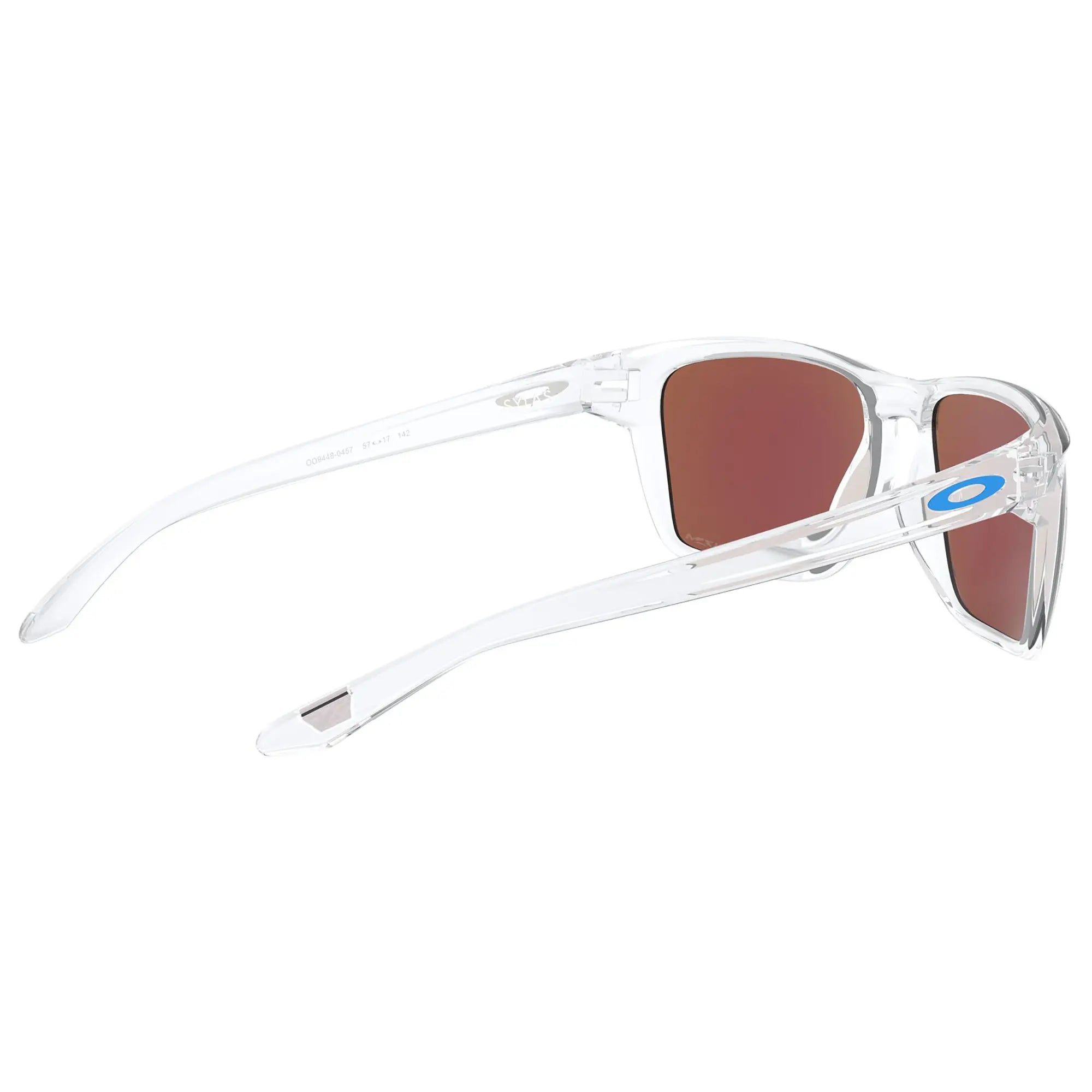 Oakley Sylas Sunglasses Polished Clear / Prizm Sapphire Lens - FREE UK Shipping, FREE 365 Day Returns | Moto Central