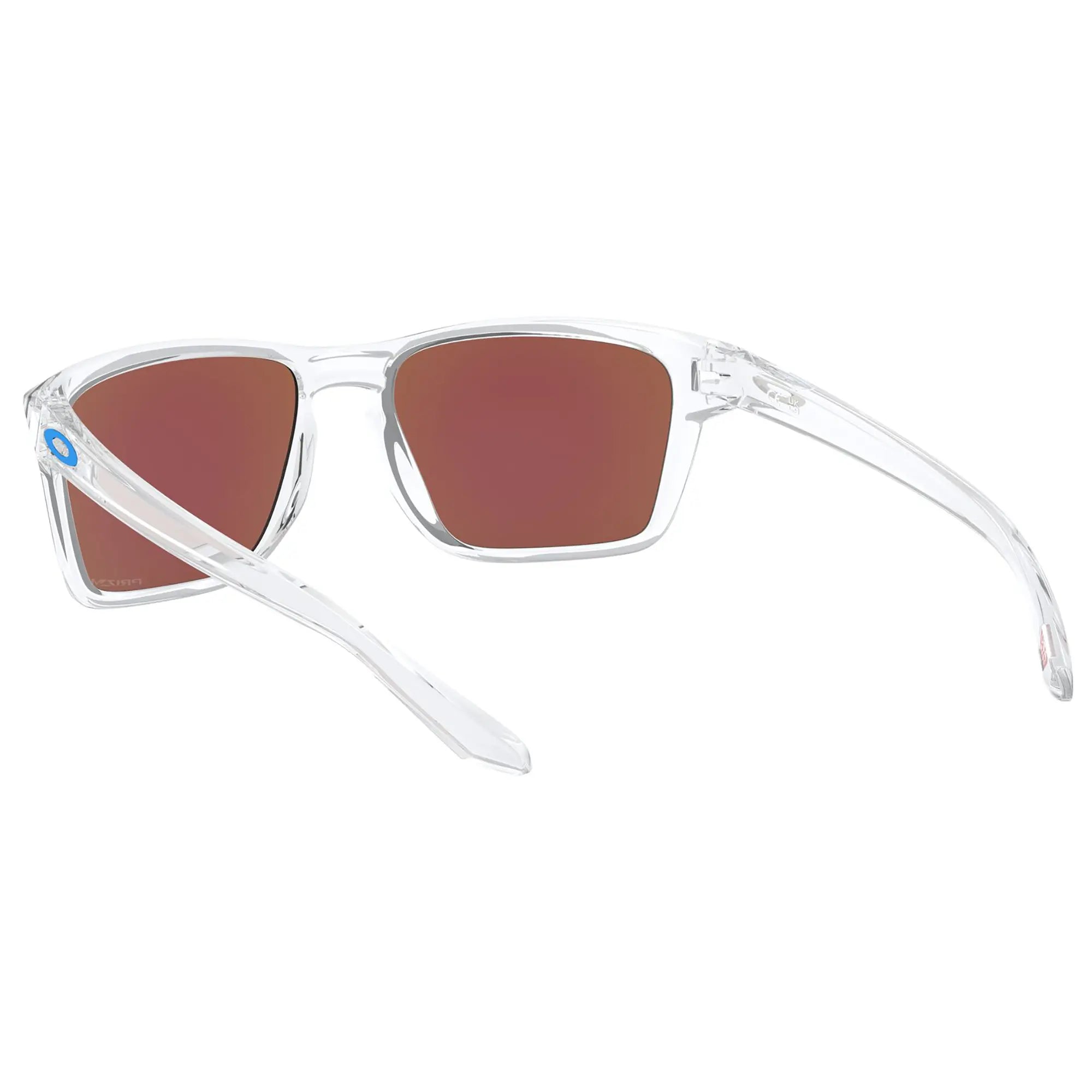 Oakley Sylas Sunglasses Polished Clear / Prizm Sapphire Lens - FREE UK Shipping, FREE 365 Day Returns | Moto Central