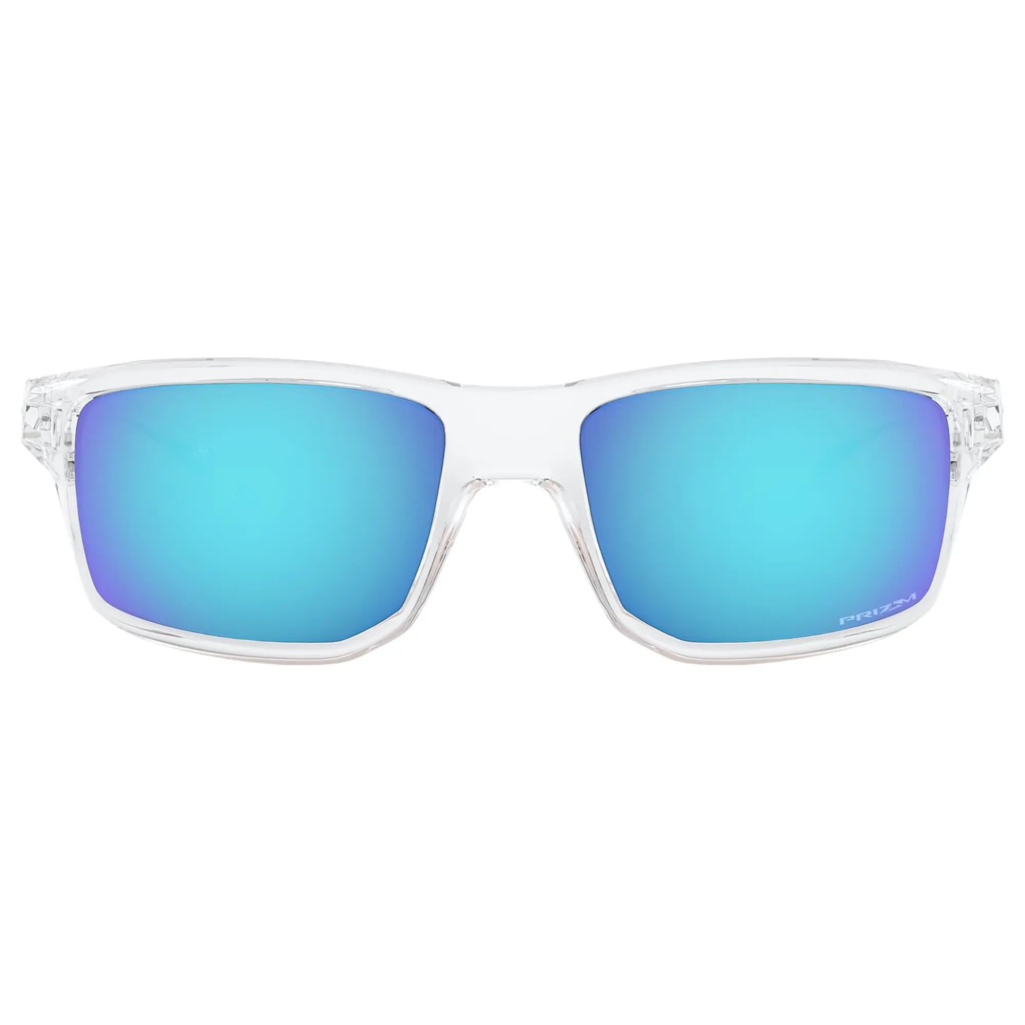 Oakley Gibston Sunglasses Polished Clear / Prizm Sapphire Lens - FREE UK Shipping, FREE 365 Day Returns | Moto Central