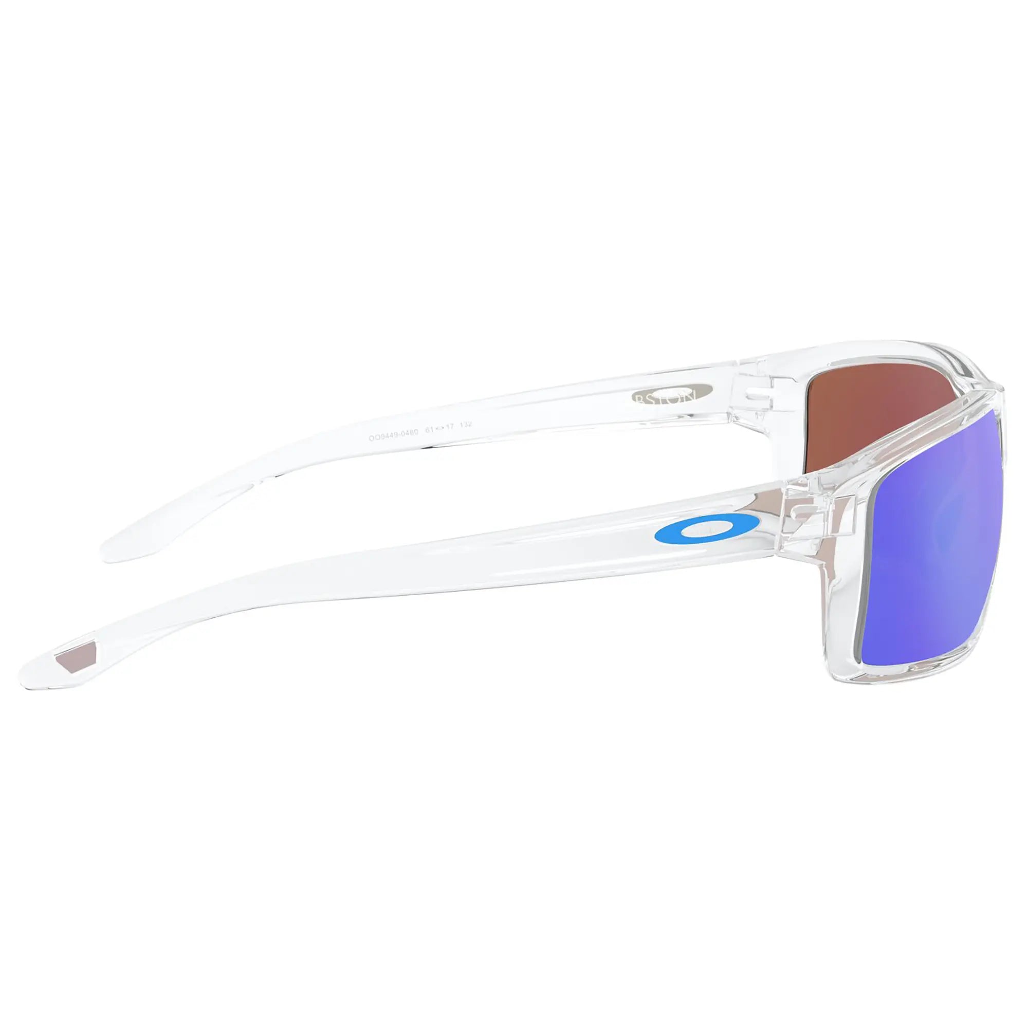 Oakley Gibston Sunglasses Polished Clear / Prizm Sapphire Lens - FREE UK Shipping, FREE 365 Day Returns | Moto Central