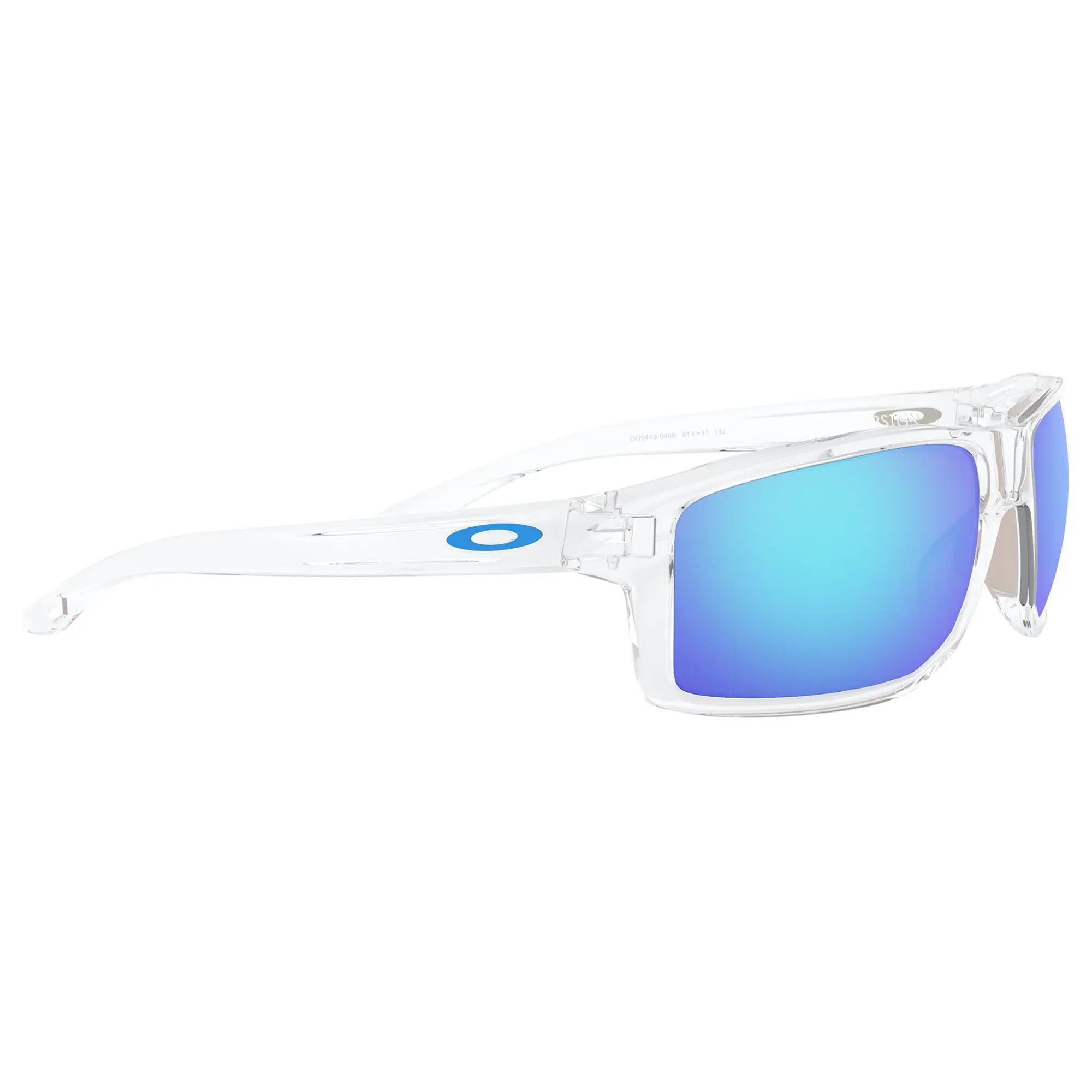 Oakley Gibston Sunglasses Polished Clear / Prizm Sapphire Lens - FREE UK Shipping, FREE 365 Day Returns | Moto Central