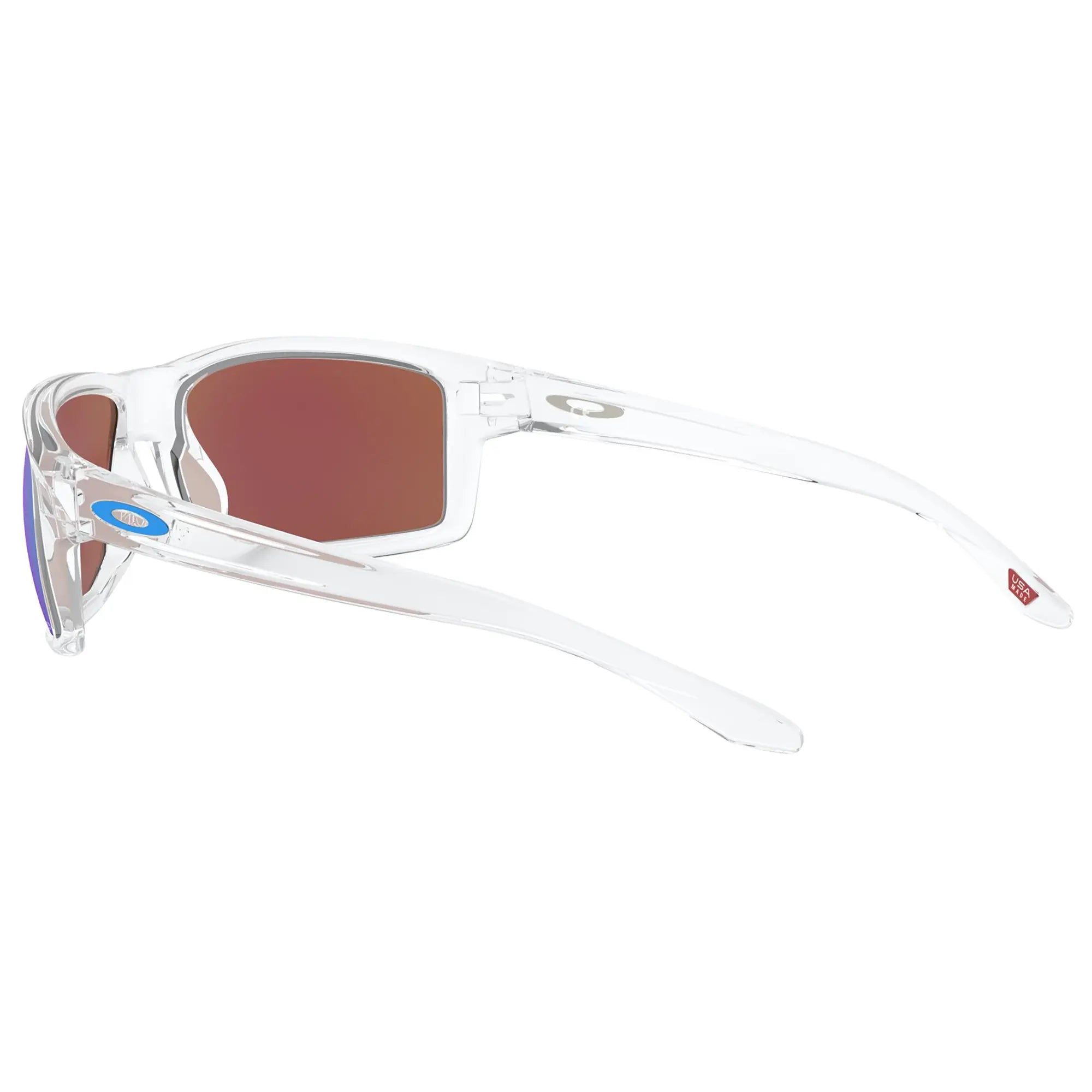 Oakley Gibston Sunglasses Polished Clear / Prizm Sapphire Lens - FREE UK Shipping, FREE 365 Day Returns | Moto Central