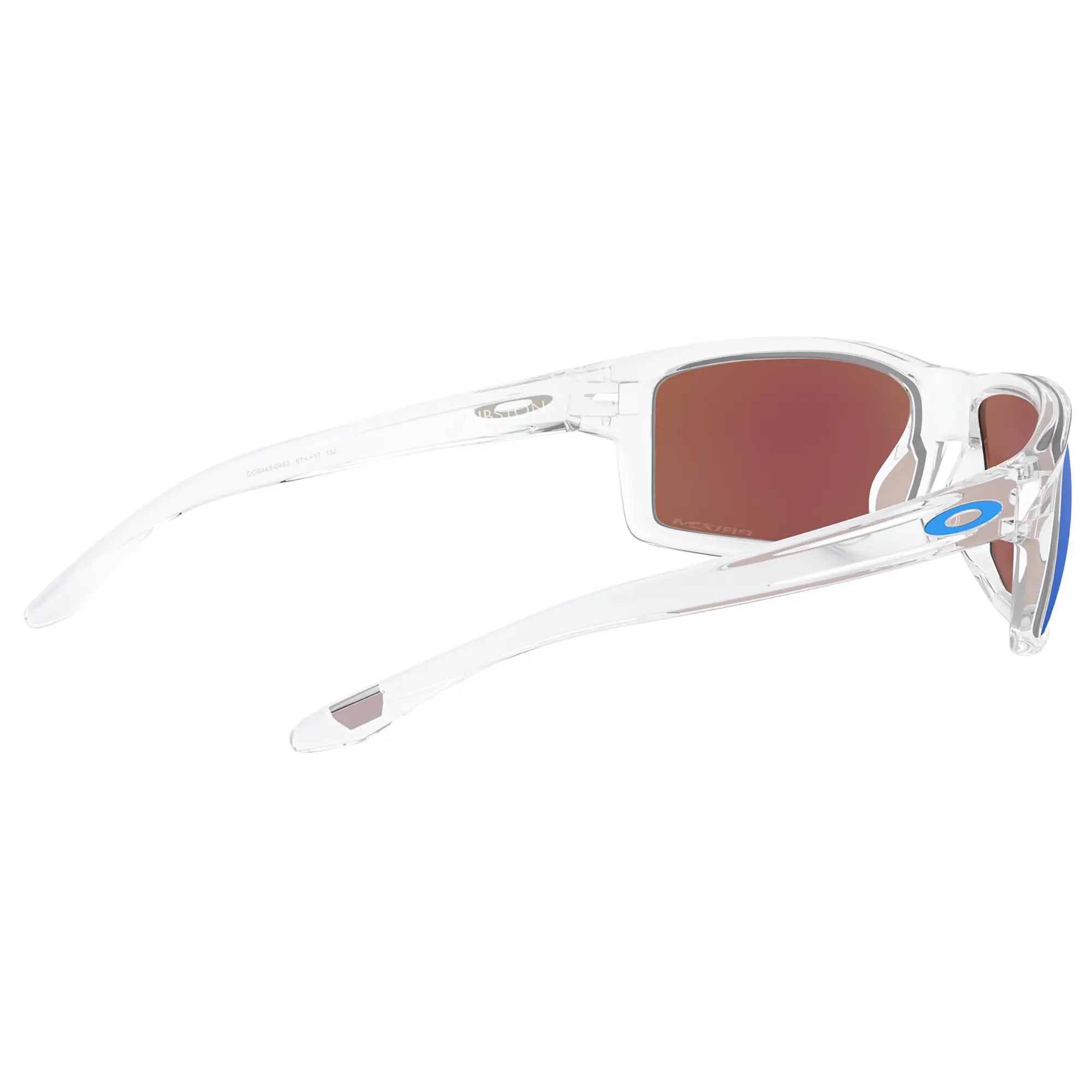 Oakley Gibston Sunglasses Polished Clear / Prizm Sapphire Lens - FREE UK Shipping, FREE 365 Day Returns | Moto Central