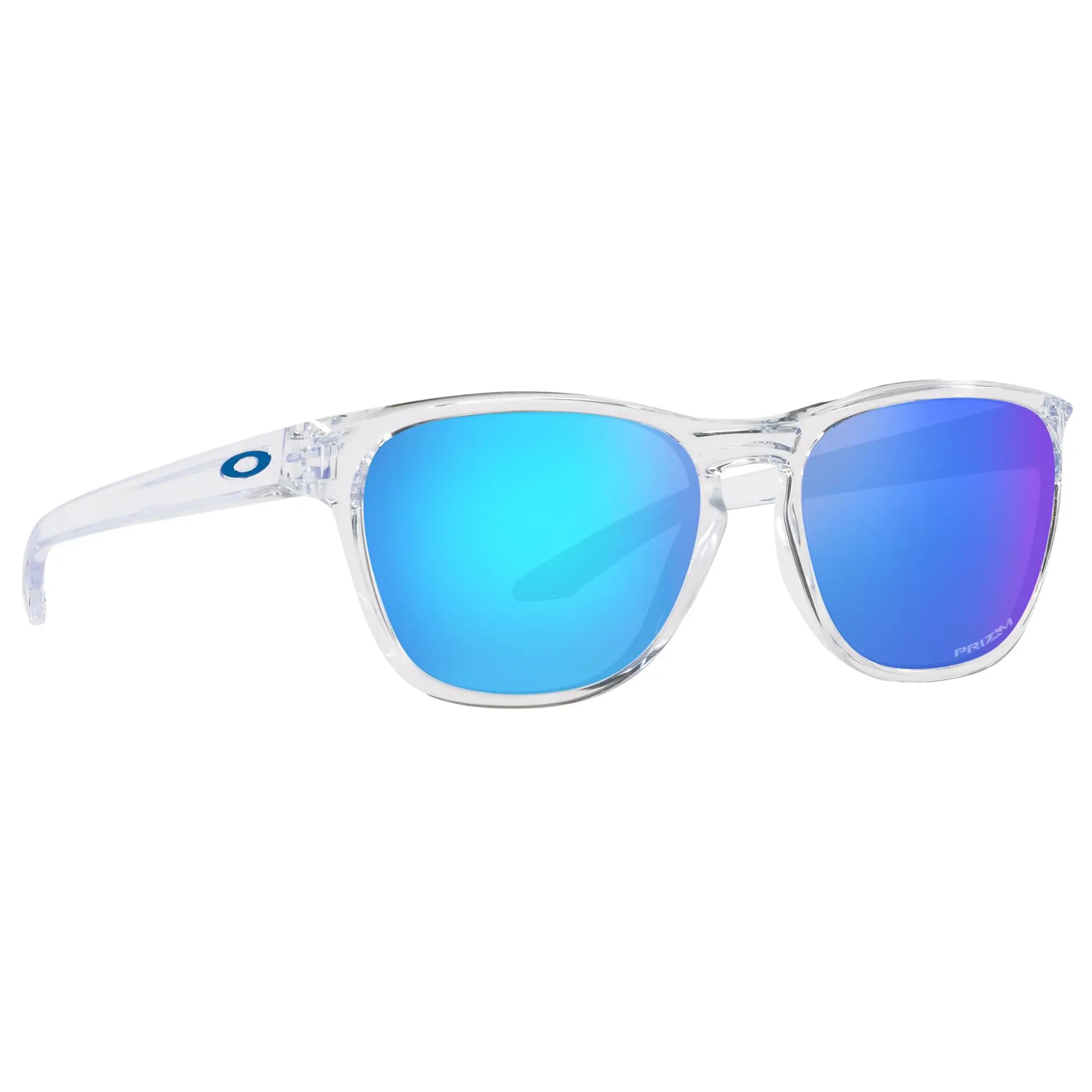 Oakley Manorburn Sunglasses Polished Clear / Prizm Sapphire Lens - FREE UK Shipping, FREE 365 Day Returns | Moto Central