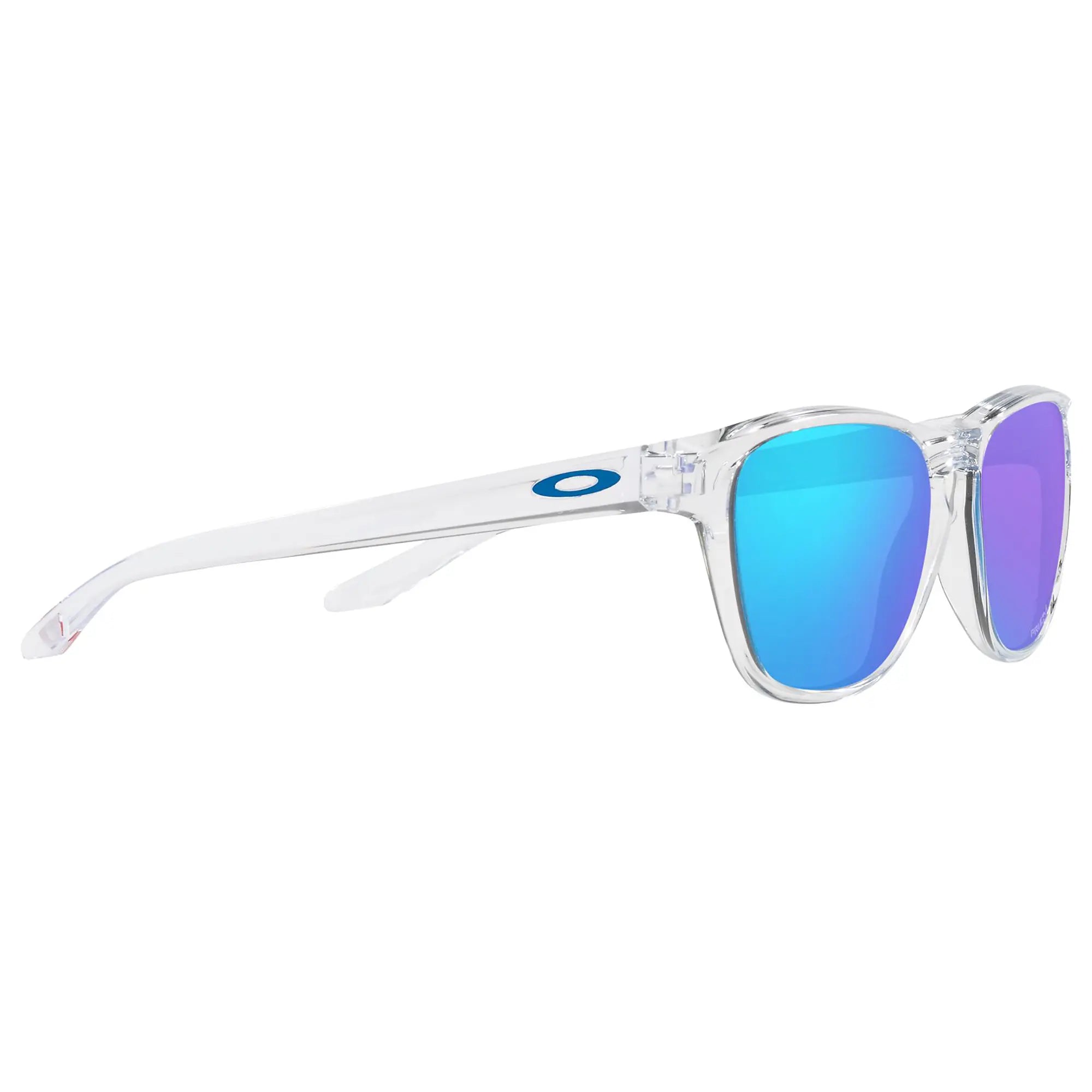 Oakley Manorburn Sunglasses Polished Clear / Prizm Sapphire Lens - FREE UK Shipping, FREE 365 Day Returns | Moto Central