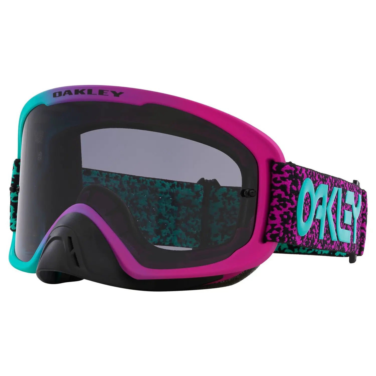 Oakley O Frame 2.0 Pro Celeste Purple Viper MX Goggles Dark Grey - FREE UK Shipping, FREE 365 Day Returns | Moto Central