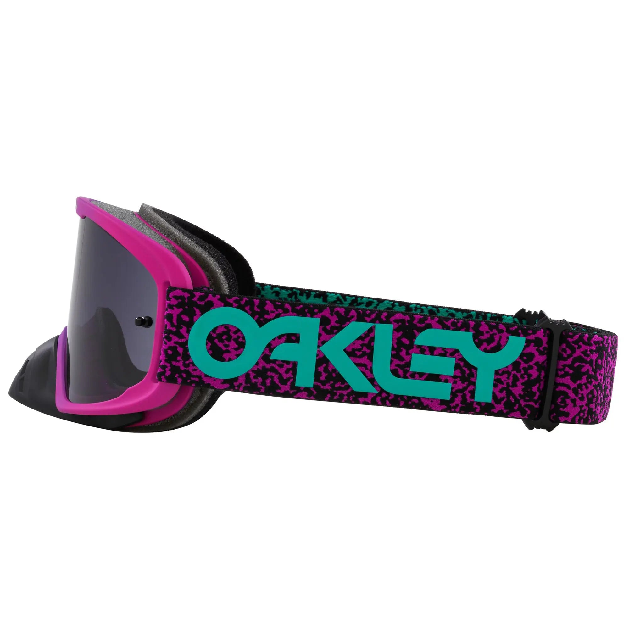 Oakley O Frame 2.0 Pro Celeste Purple Viper MX Goggles Dark Grey - FREE UK Shipping, FREE 365 Day Returns | Moto Central