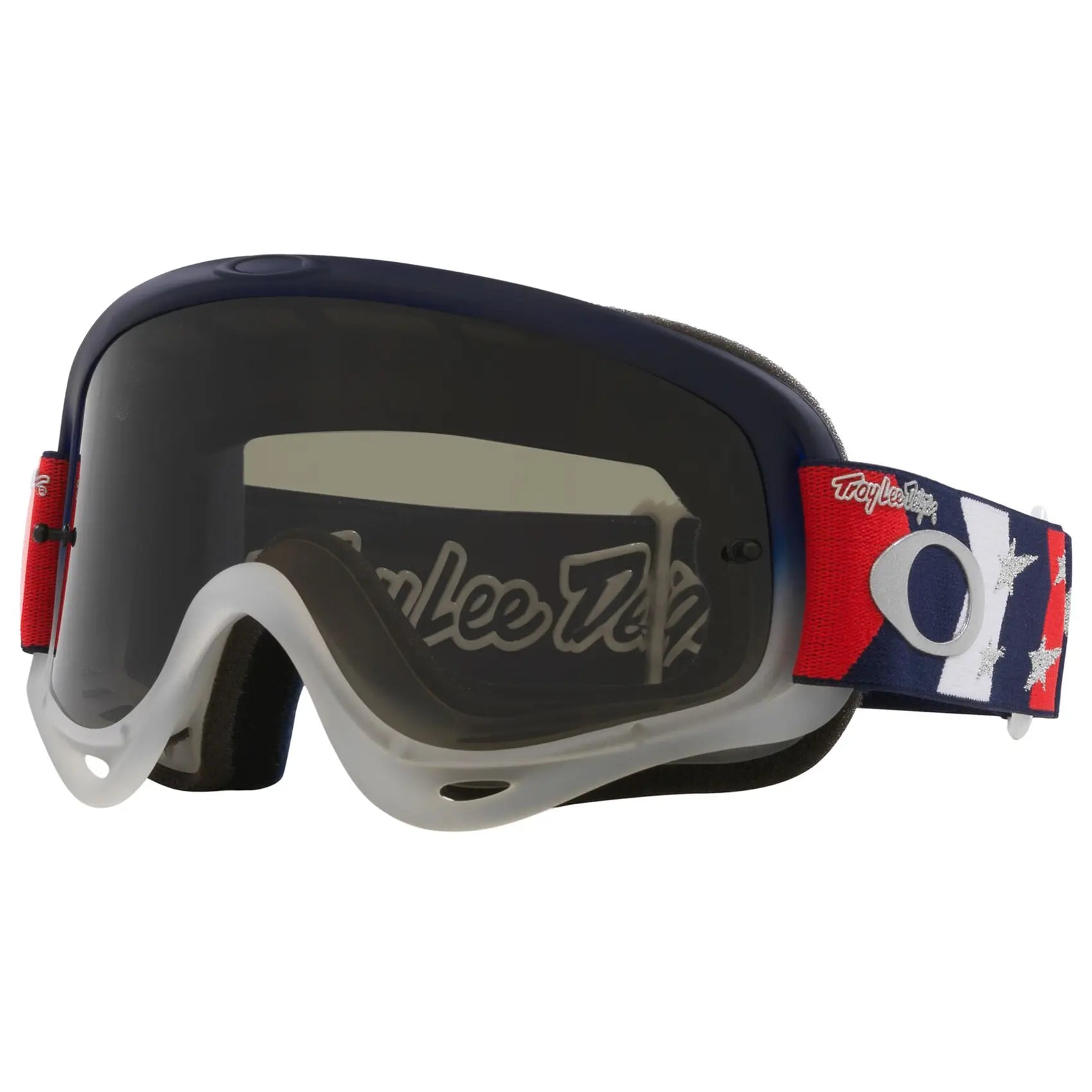 Oakley O Frame TLD MX Goggles Red / White / Blue Stars / Dark Grey - FREE UK Shipping, FREE 365 Day Returns | Moto Central