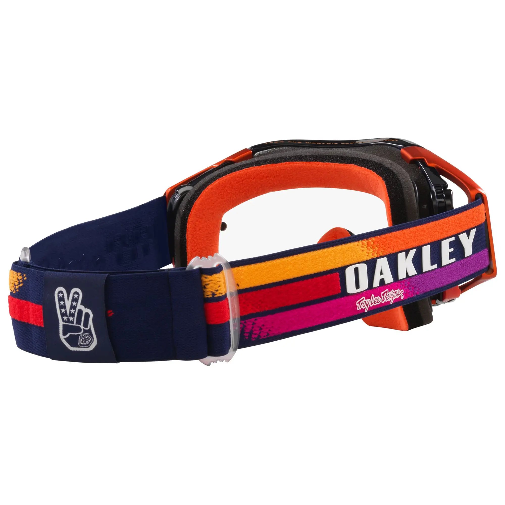 Oakley Airbrake TLD Sunrise MX Goggles Navy / Clear - FREE UK Shipping, FREE 365 Day Returns | Moto Central