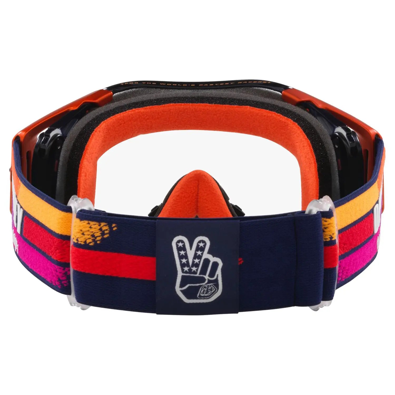 Oakley Airbrake TLD Sunrise MX Goggles Navy / Clear - FREE UK Shipping, FREE 365 Day Returns | Moto Central
