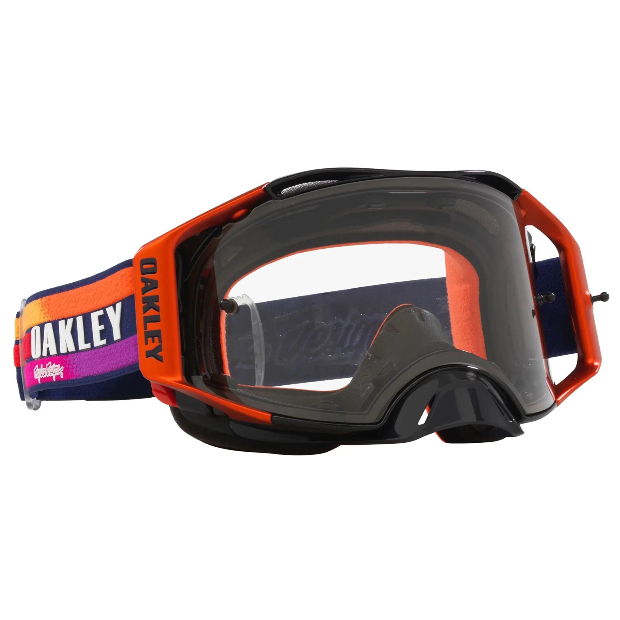 Oakley Airbrake TLD Sunrise MX Goggles Navy / Clear - FREE UK Shipping, FREE 365 Day Returns | Moto Central