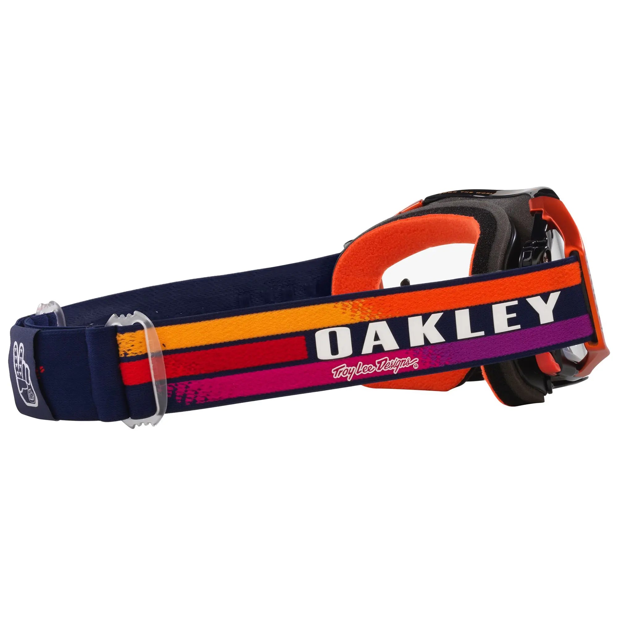 Oakley Airbrake TLD Sunrise MX Goggles Navy / Clear - FREE UK Shipping, FREE 365 Day Returns | Moto Central