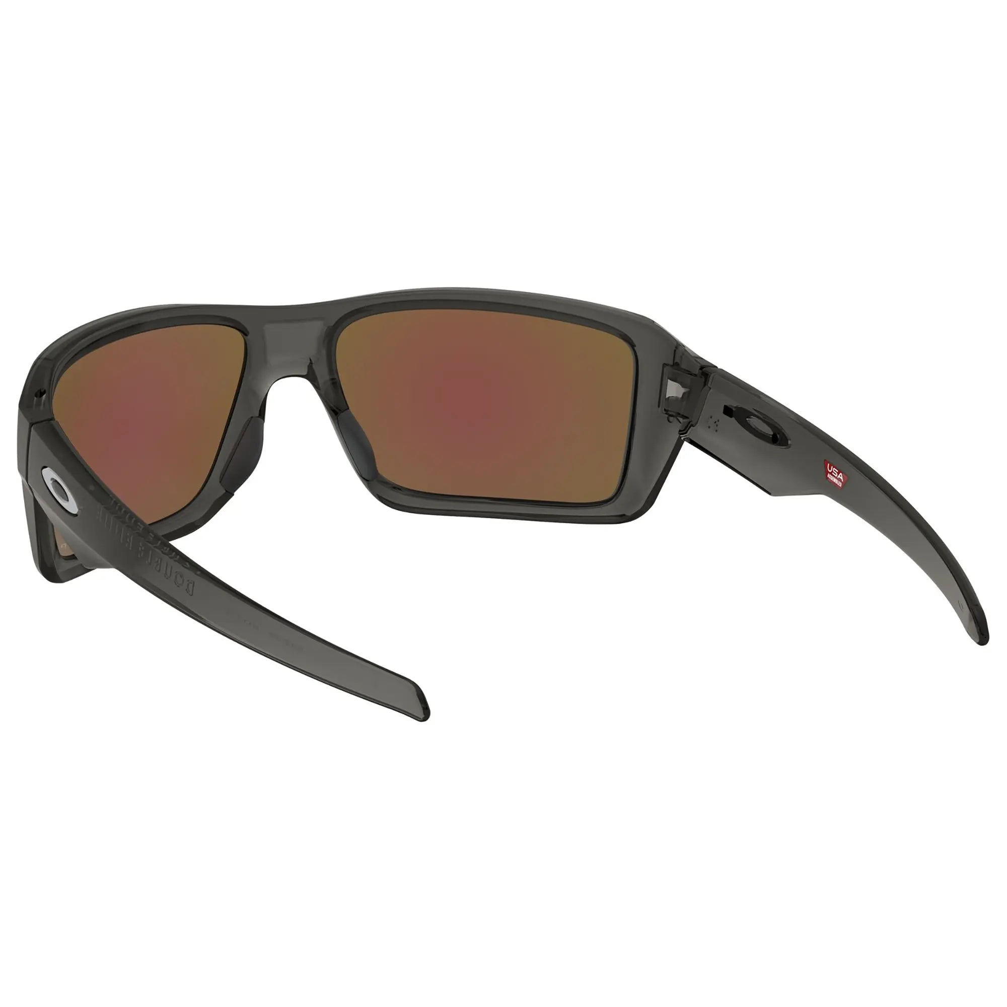 Oakley Double Edge Sunglasses Grey Smoke / Prizm Sapphire Iridium Polar Lens - FREE UK Shipping, FREE 365 Day Returns | Moto Central
