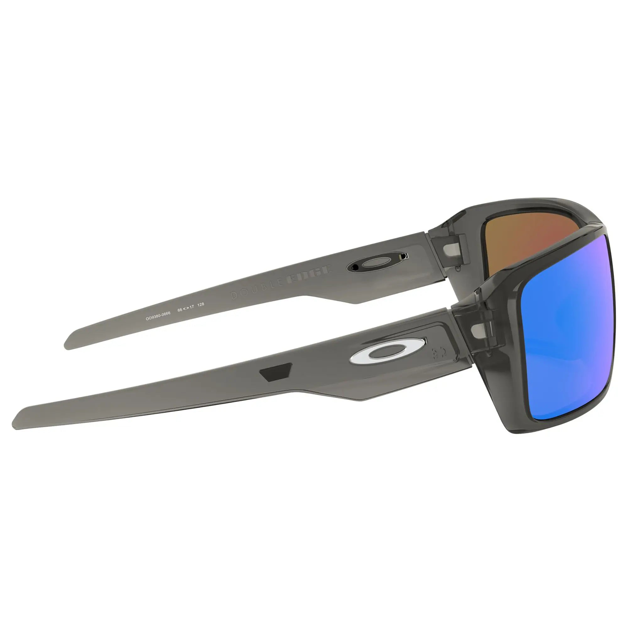 Oakley Double Edge Sunglasses Grey Smoke / Prizm Sapphire Iridium Polar Lens - FREE UK Shipping, FREE 365 Day Returns | Moto Central