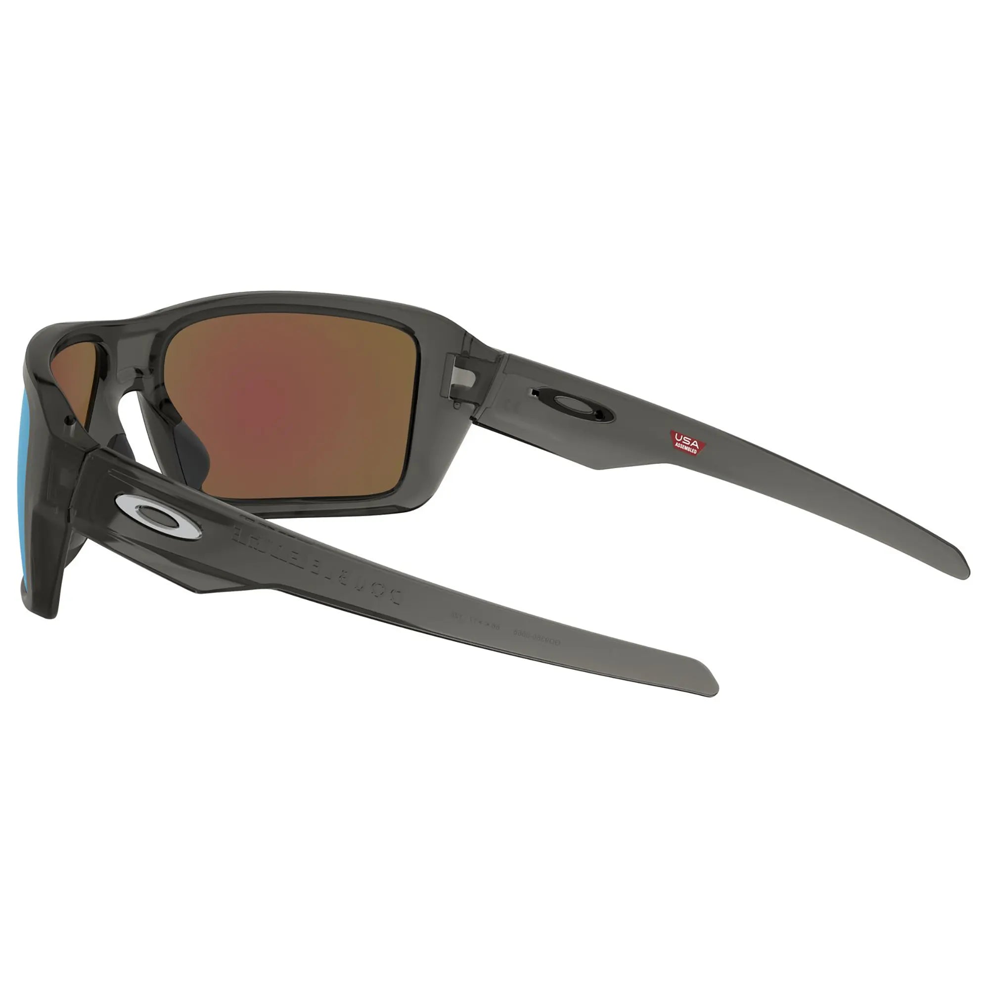 Oakley Double Edge Sunglasses Grey Smoke / Prizm Sapphire Iridium Polar Lens - FREE UK Shipping, FREE 365 Day Returns | Moto Central