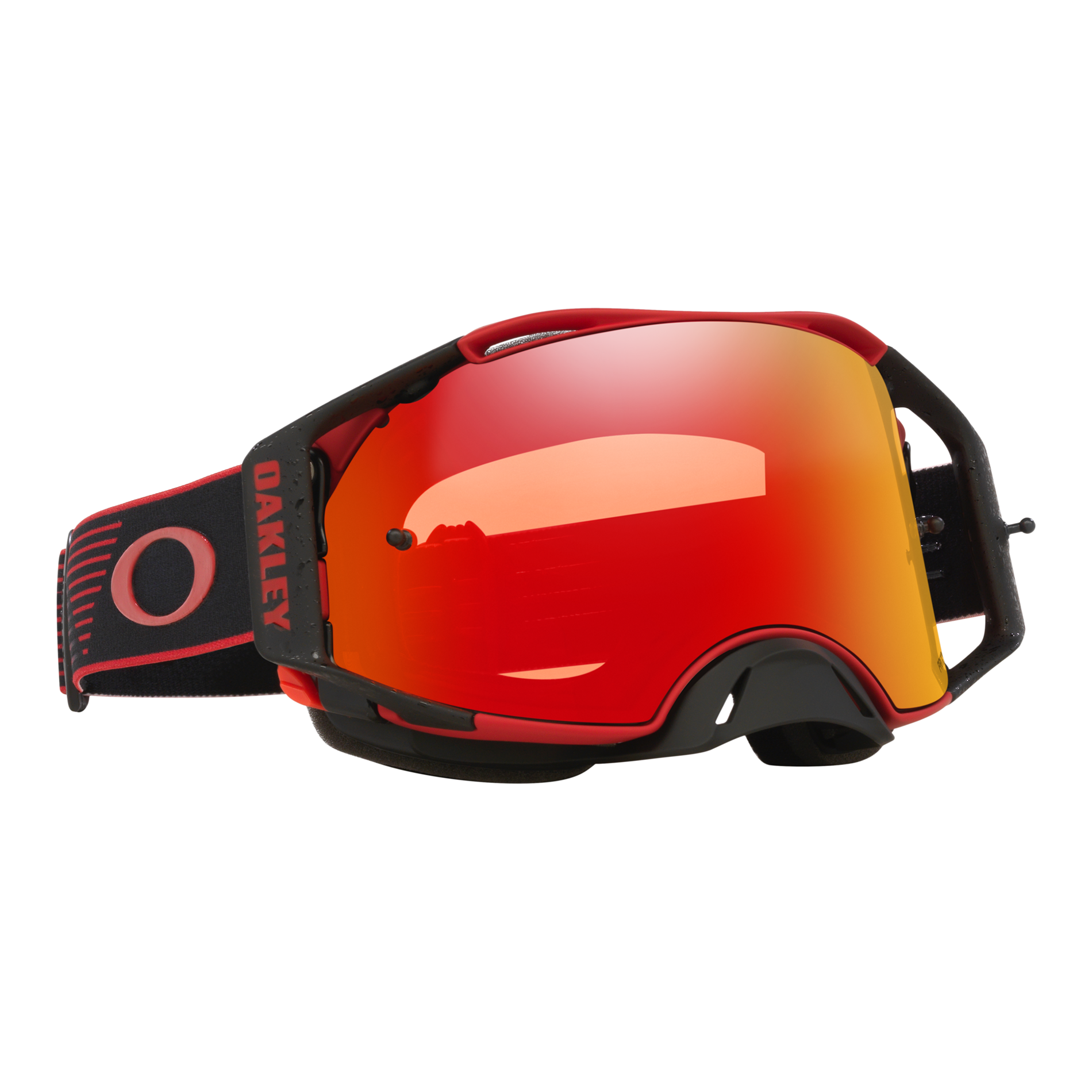 Oakley Airbrake Red Motion MX Goggles Torch Prizm - FREE UK Shipping, FREE 365 Day Returns | Moto Central