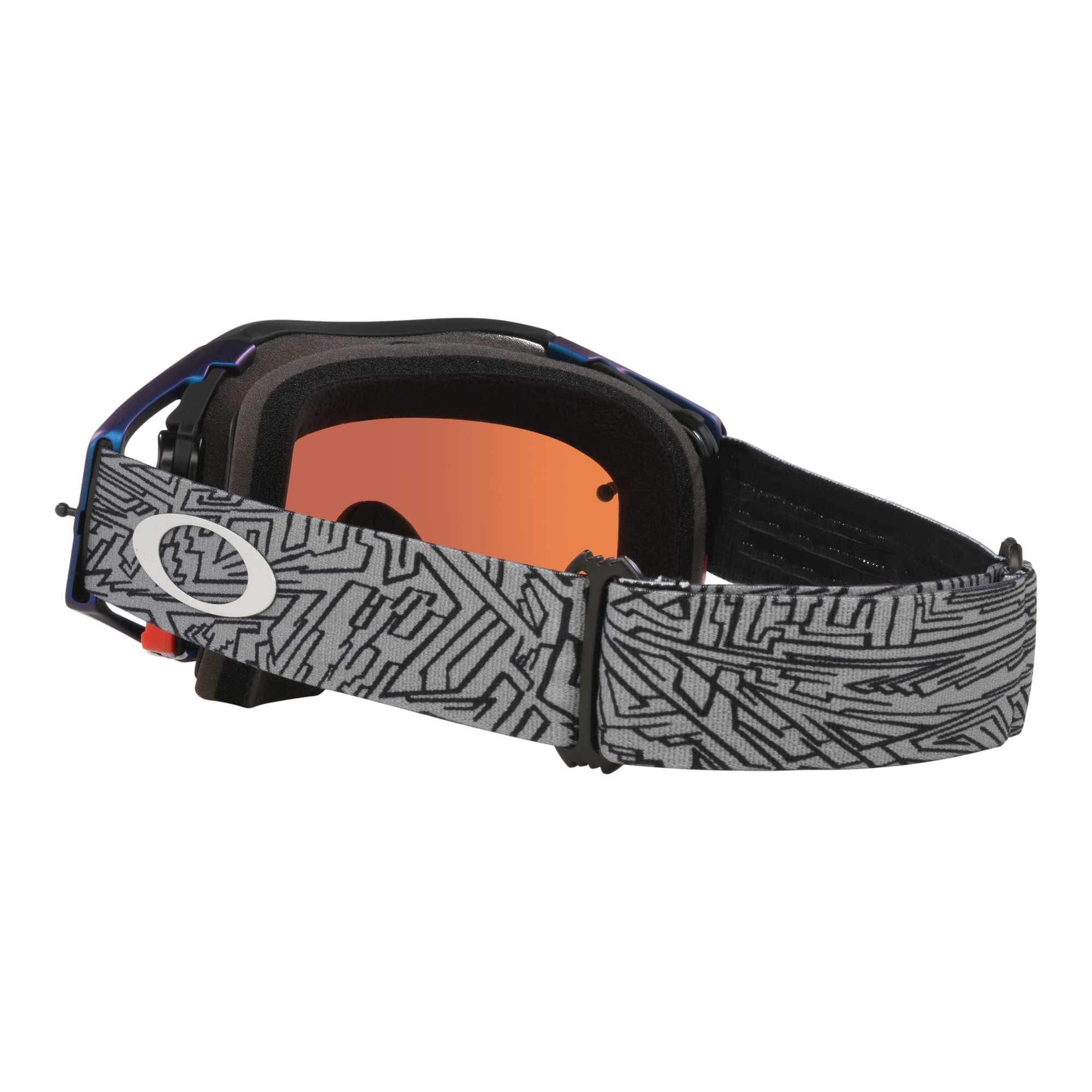 Oakley Airbrake Grey Strike MX Goggles Sapphire Prizm - FREE UK Shipping, FREE 365 Day Returns | Moto Central