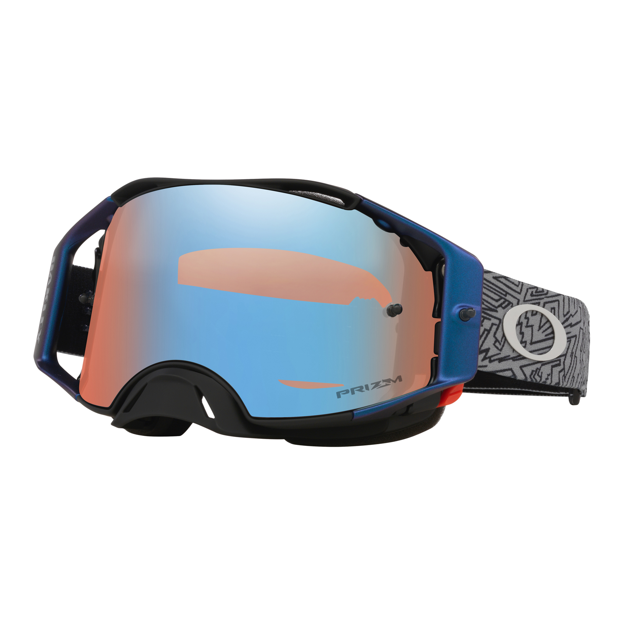Oakley Airbrake Grey Strike MX Goggles Sapphire Prizm - FREE UK Shipping, FREE 365 Day Returns | Moto Central