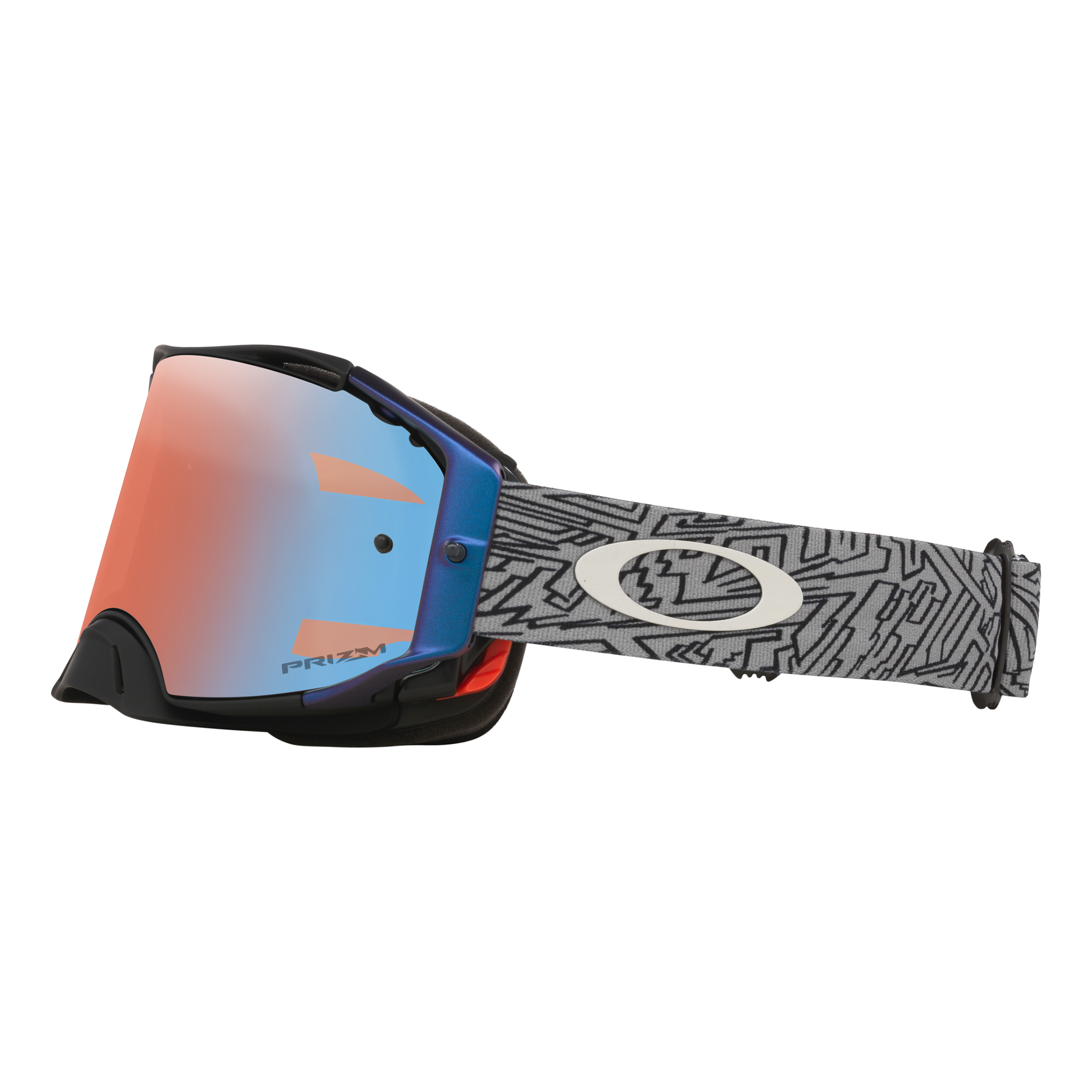 Oakley Airbrake Grey Strike MX Goggles Sapphire Prizm - FREE UK Shipping, FREE 365 Day Returns | Moto Central