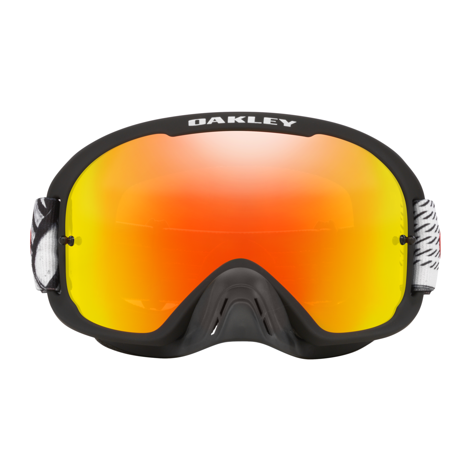 Oakley O Frame 2.0 Pro Black Forge MX Goggles Fire Iridium - FREE UK Shipping, FREE 365 Day Returns | Moto Central