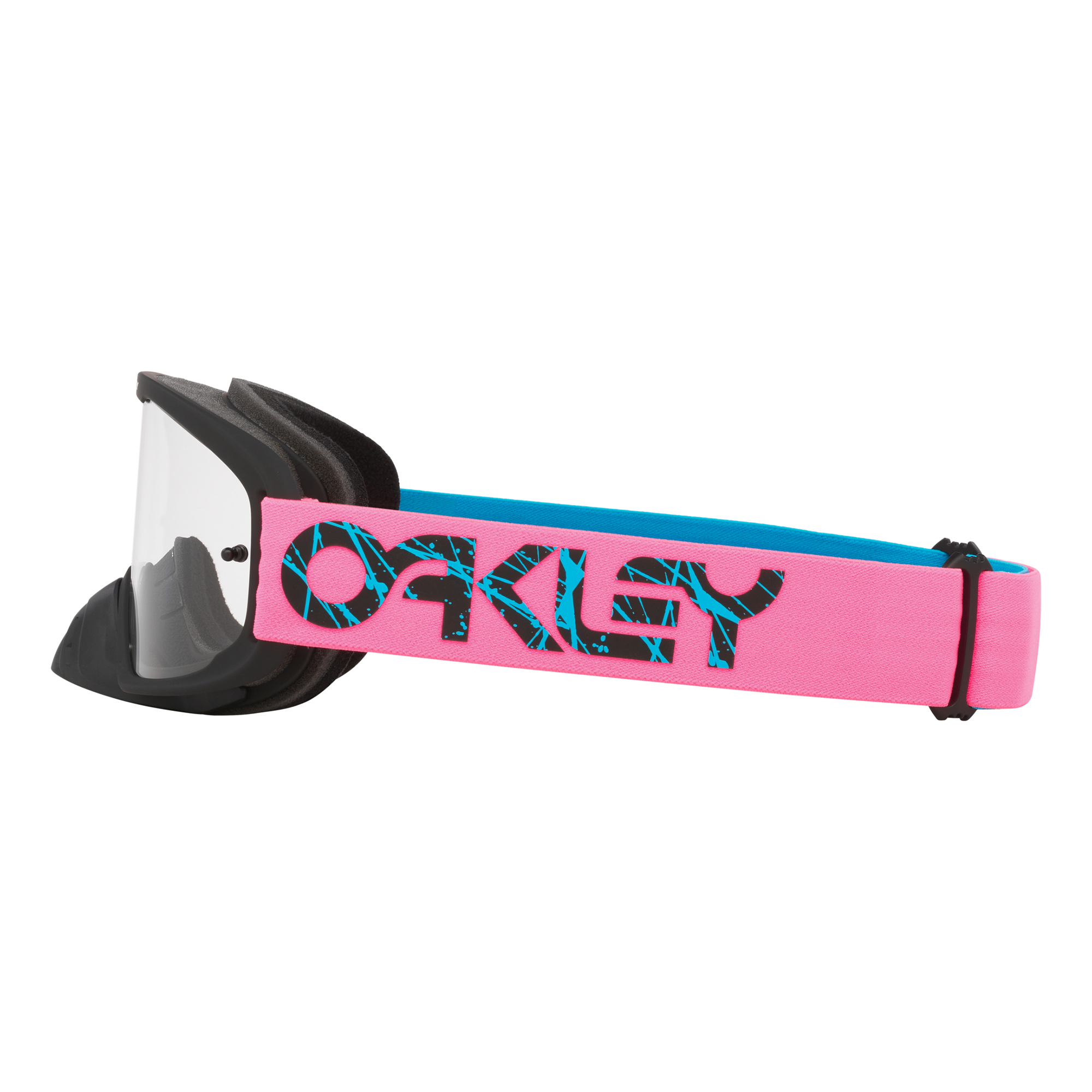 Oakley O Frame 2.0 Pro 2 Stroke MX Goggles Blue / Pink / Clear - FREE UK Shipping, FREE 365 Day Returns | Moto Central