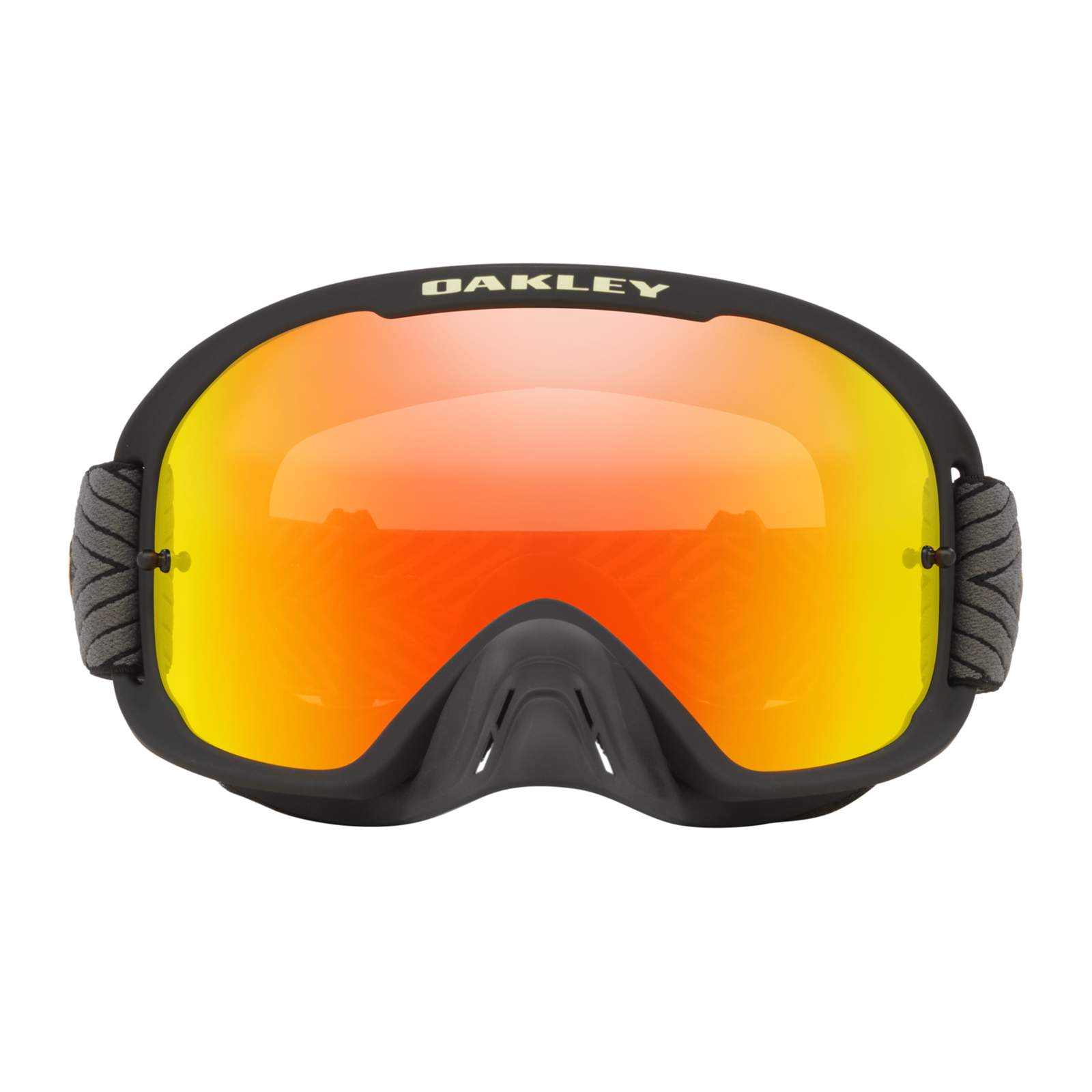 Oakley O Frame 2.0 Pro Team Black MX Goggles Fire Iridium - FREE UK Shipping, FREE 365 Day Returns | Moto Central