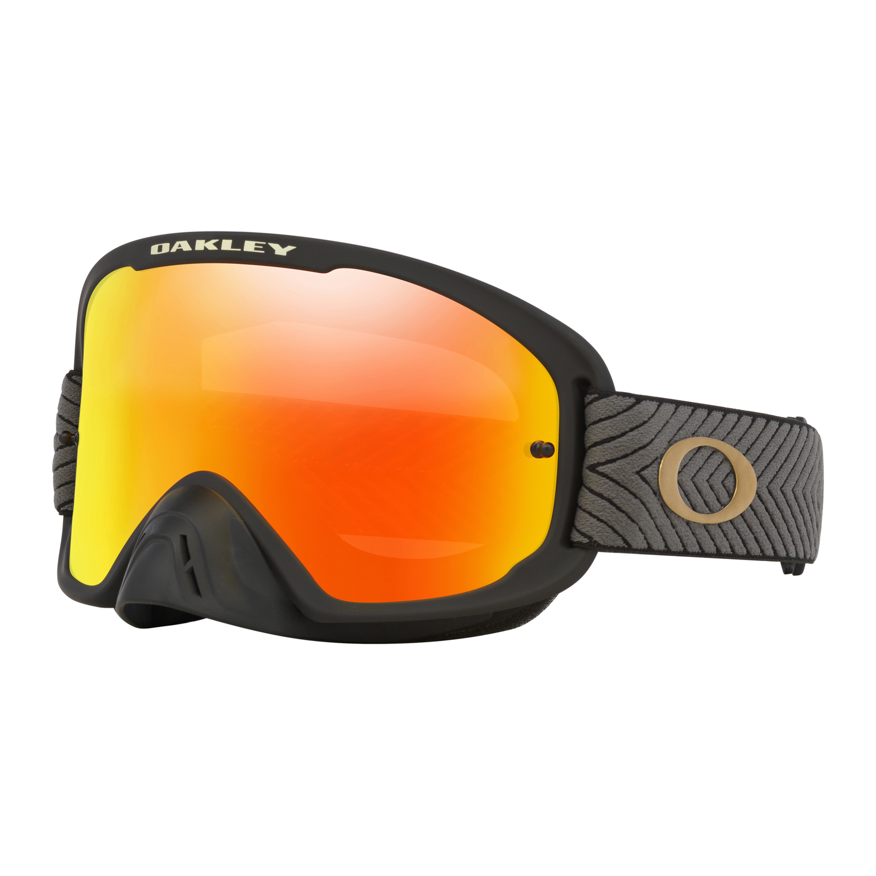 Oakley O Frame 2.0 Pro Team Black MX Goggles Fire Iridium - FREE UK Shipping, FREE 365 Day Returns | Moto Central