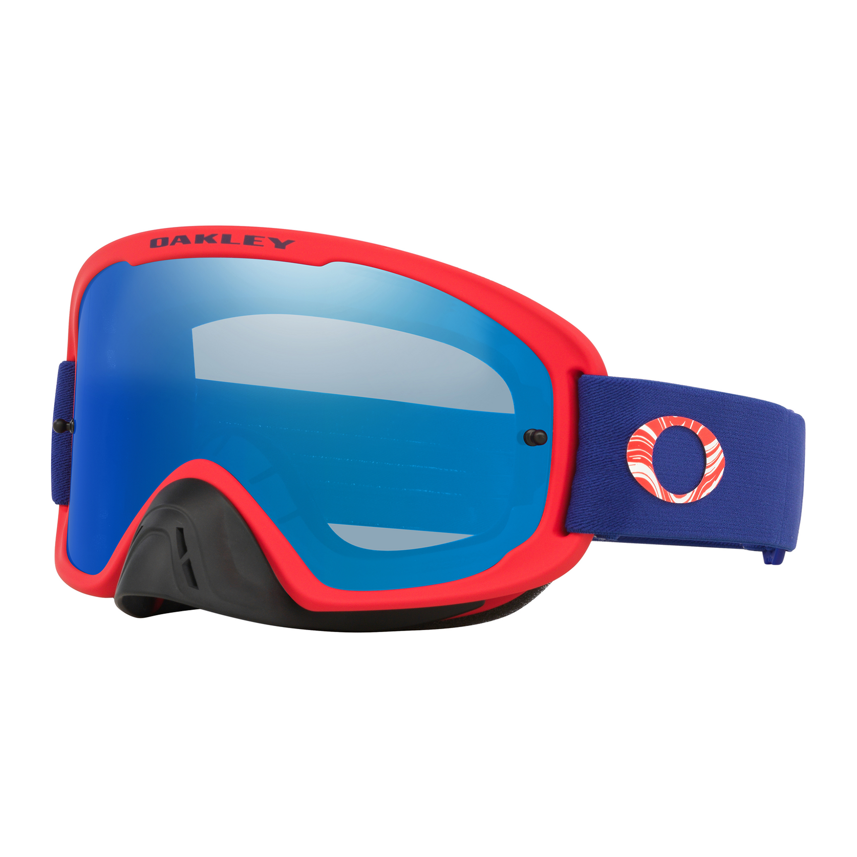 Oakley O Frame 2.0 Pro Team Red MX Goggles Black Ice Iridium - FREE UK Shipping, FREE 365 Day Returns | Moto Central