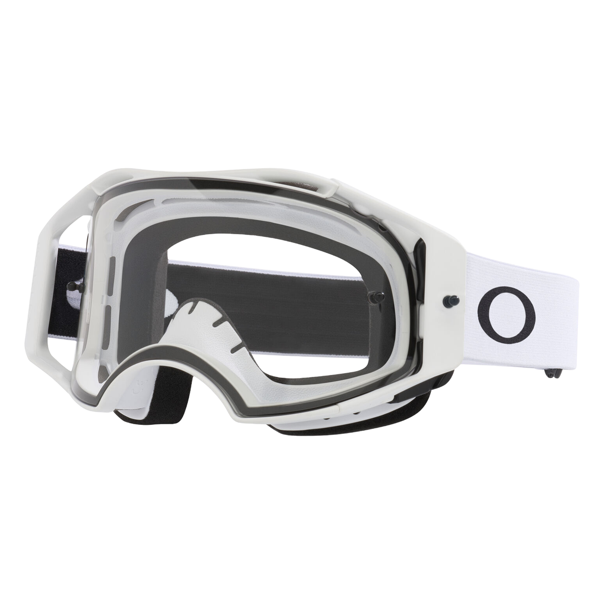 Oakley Airbrake Lite Goggles Matt White / Clear - FREE UK Shipping, FREE 365 Day Returns | Moto Central