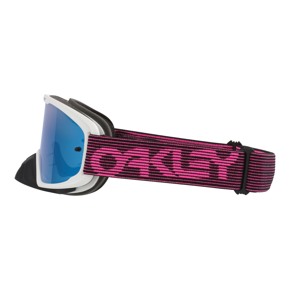 Oakley O Frame 2.0 Pro MX Goggles White / Pink Streaks / Black Ice Iridium - FREE UK Shipping, FREE 365 Day Returns | Moto Central