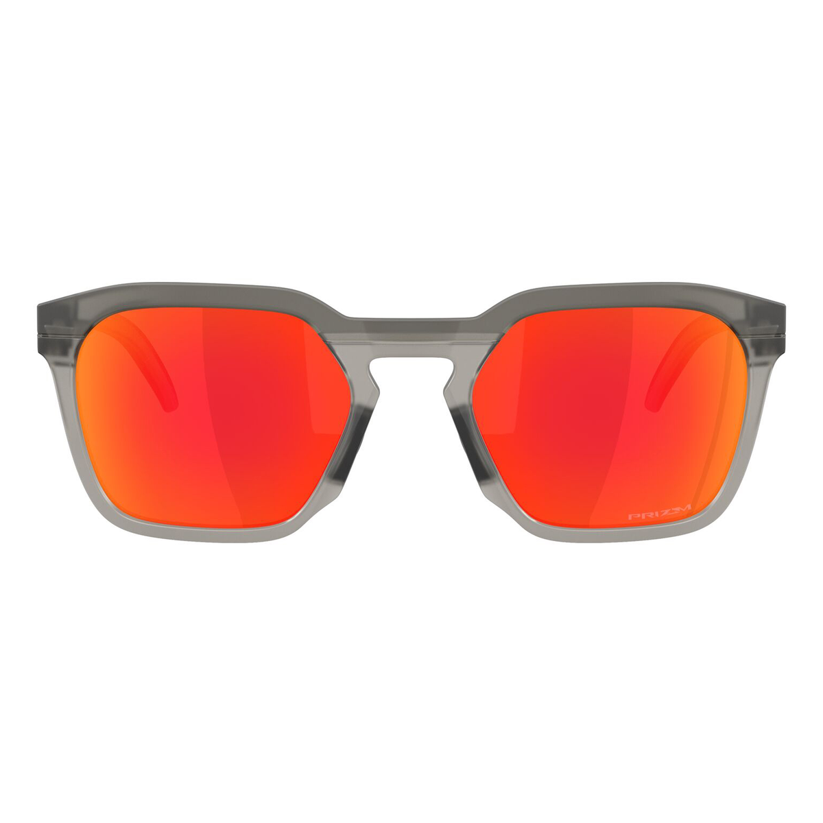 Oakley HSTN SQ Sunglasses Matt Grey Smoke / Prizm Ruby Lens - FREE UK Shipping, FREE 365 Day Returns | Moto Central