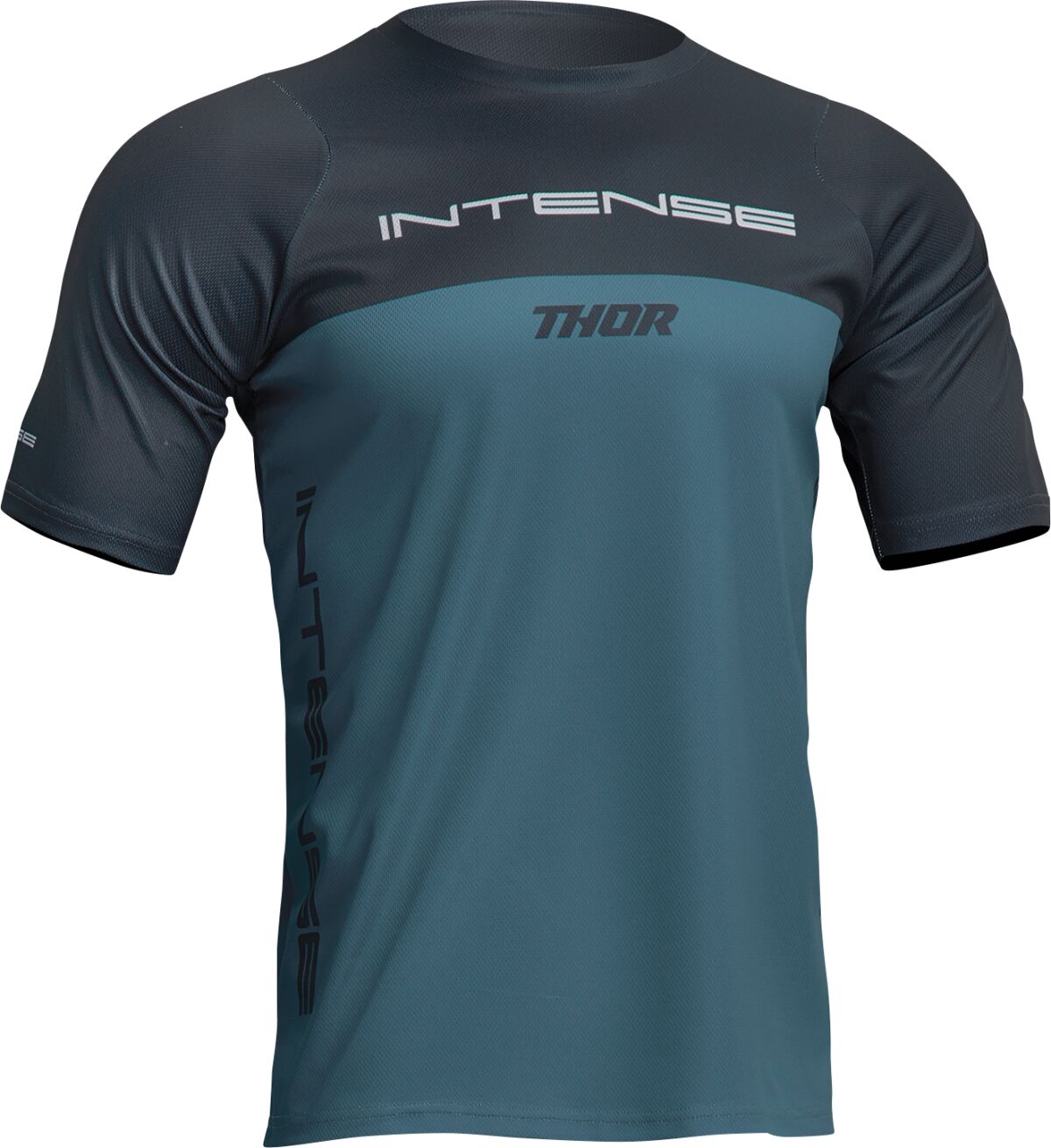 Thor Intense Assist Censis Short Sleeves Jersey Midnight Blue / Teal - FREE UK Shipping, FREE 365 Day Returns | Moto Central