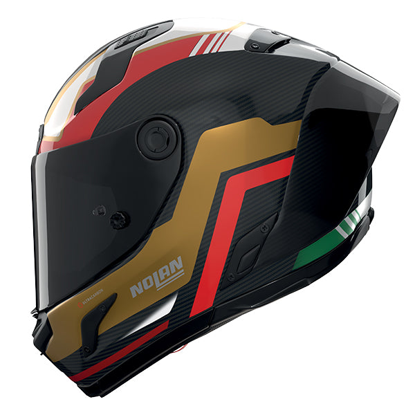 Nolan X-804 RS Piega Carbon / Gold / Green FREE UK Delivery, FREE 365 Day Returns | Moto Central