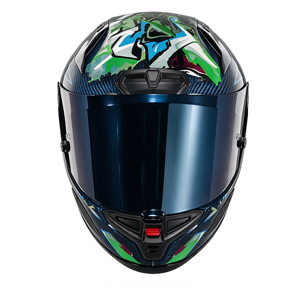 Nolan X-804 RS Chicane Liquid blue / Multicolored green FREE UK Delivery, FREE 365 Day Returns | Moto Central