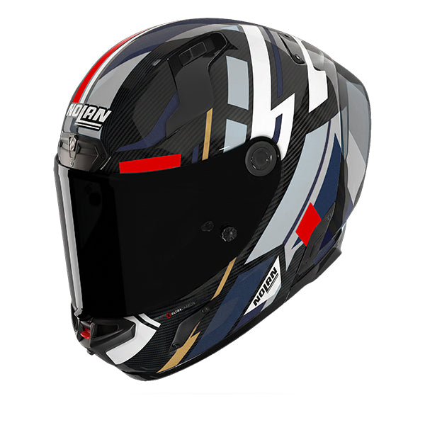 Nolan X-804 RS Cirota Carbon / Blue / Gold FREE UK Delivery, FREE 365 Day Returns | Moto Central