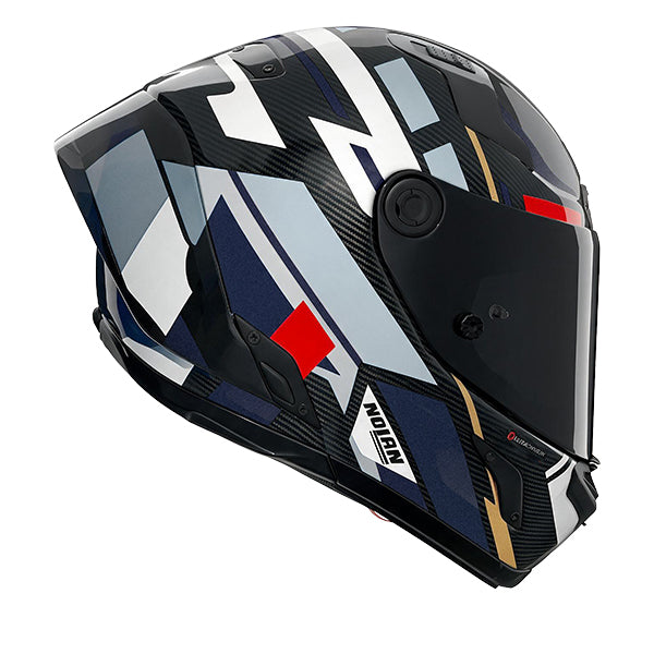 Nolan X-804 RS Cirota Carbon / Blue / Gold FREE UK Delivery, FREE 365 Day Returns | Moto Central