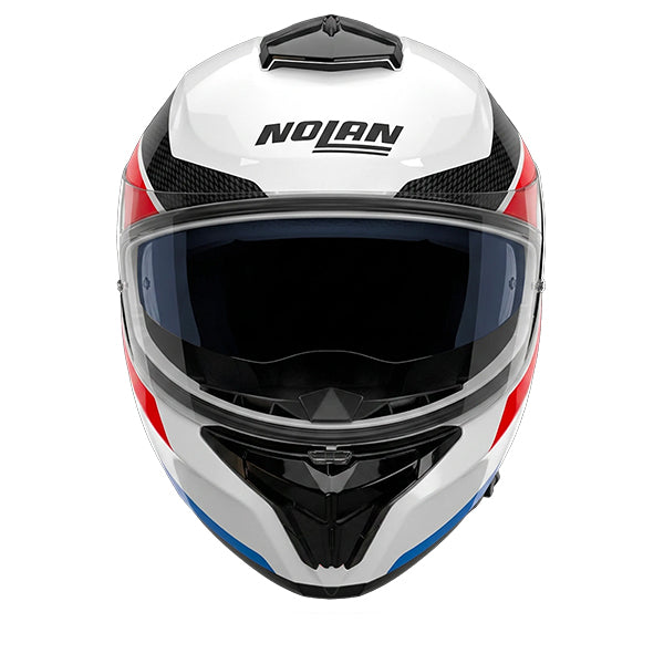 Nolan N80-8 Torpedo White / Red / Blue FREE UK Delivery, FREE 365 Day Returns | Moto Central