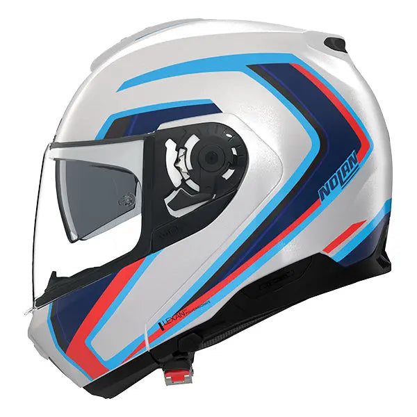 Nolan N100-6 Radiante White / Blue / Red FREE UK Delivery, FREE 365 Day Returns | Moto Central