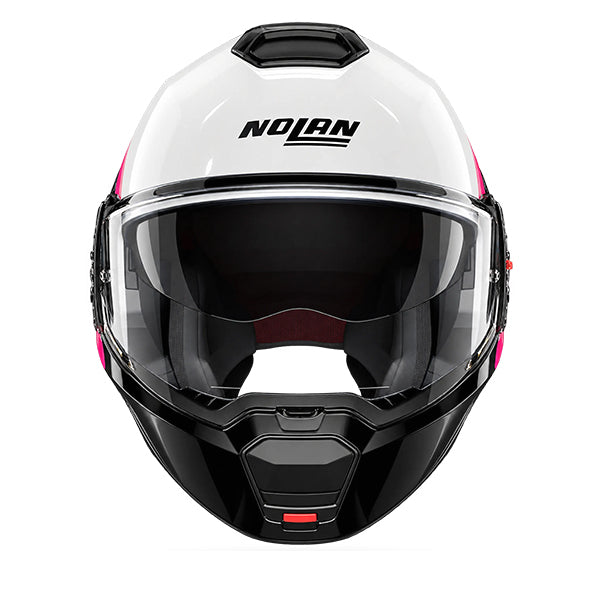 Nolan N120-1 Fluente White / Black / Fuchsia FREE UK Delivery, FREE 365 Day Returns | Moto Central