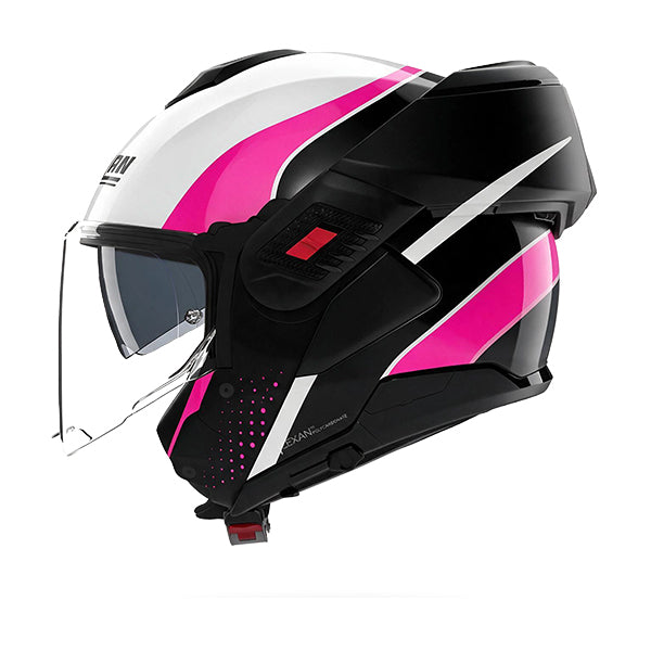 Nolan N120-1 Fluente White / Black / Fuchsia FREE UK Delivery, FREE 365 Day Returns | Moto Central