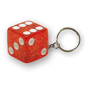 Trik Topz Dice Key Chain Red Glitter - product view