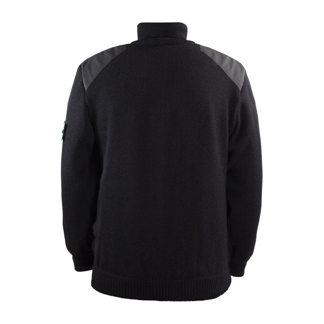 John Doe Knit Zip Pullover Small Logo Black