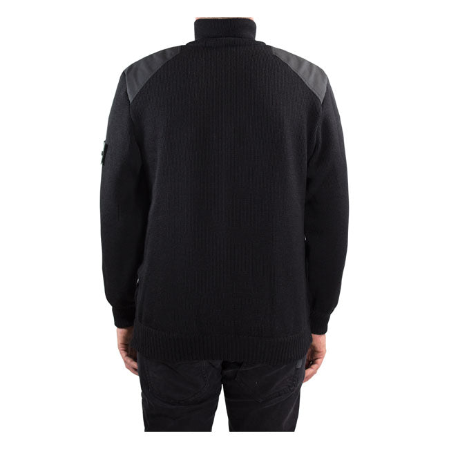 John Doe Knit Zip Pullover Small Logo Black