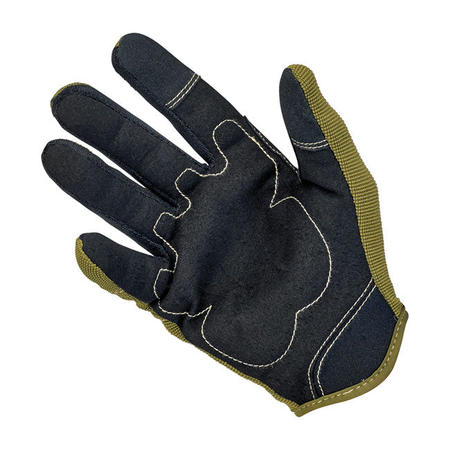 Biltwell Moto Gloves Olive / Black / Tan