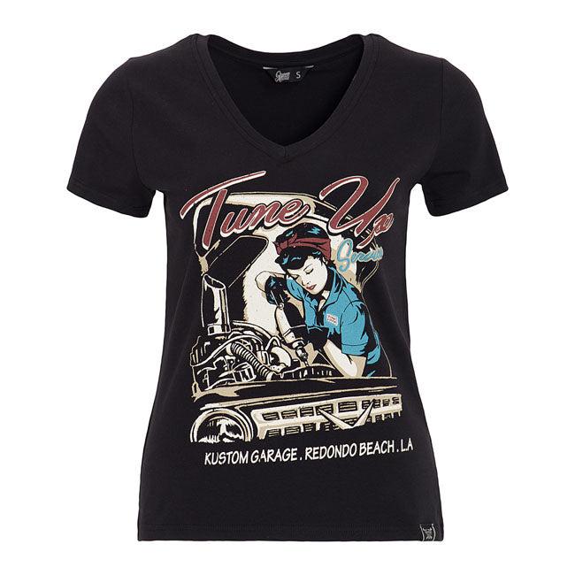 King Kerosin Queen Kerosin Tune Up Ladies T-Shirt Black