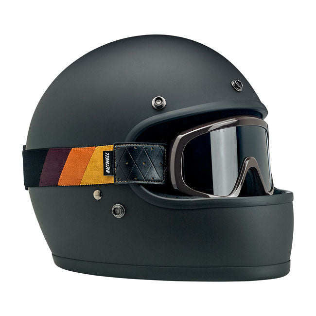 Biltwell Overland 2.0 Tri-Stripe Goggles Brown Gold / Rust / Brown