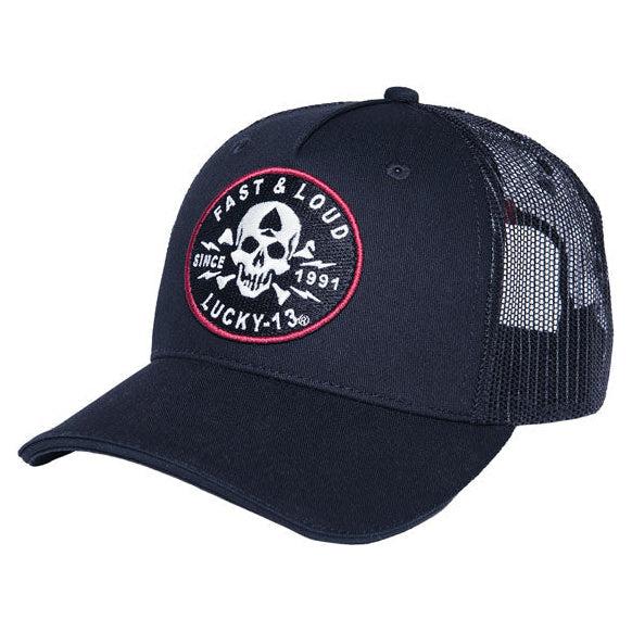 Lucky 13 Fast & Loud Adj Trucker Cap Black - primary product view